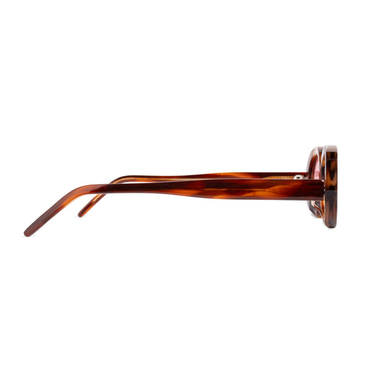 unisex handmade oval rectangular sunglasses featuring brown tortoiseshell frame and premium tinted lenses – Maison Mata