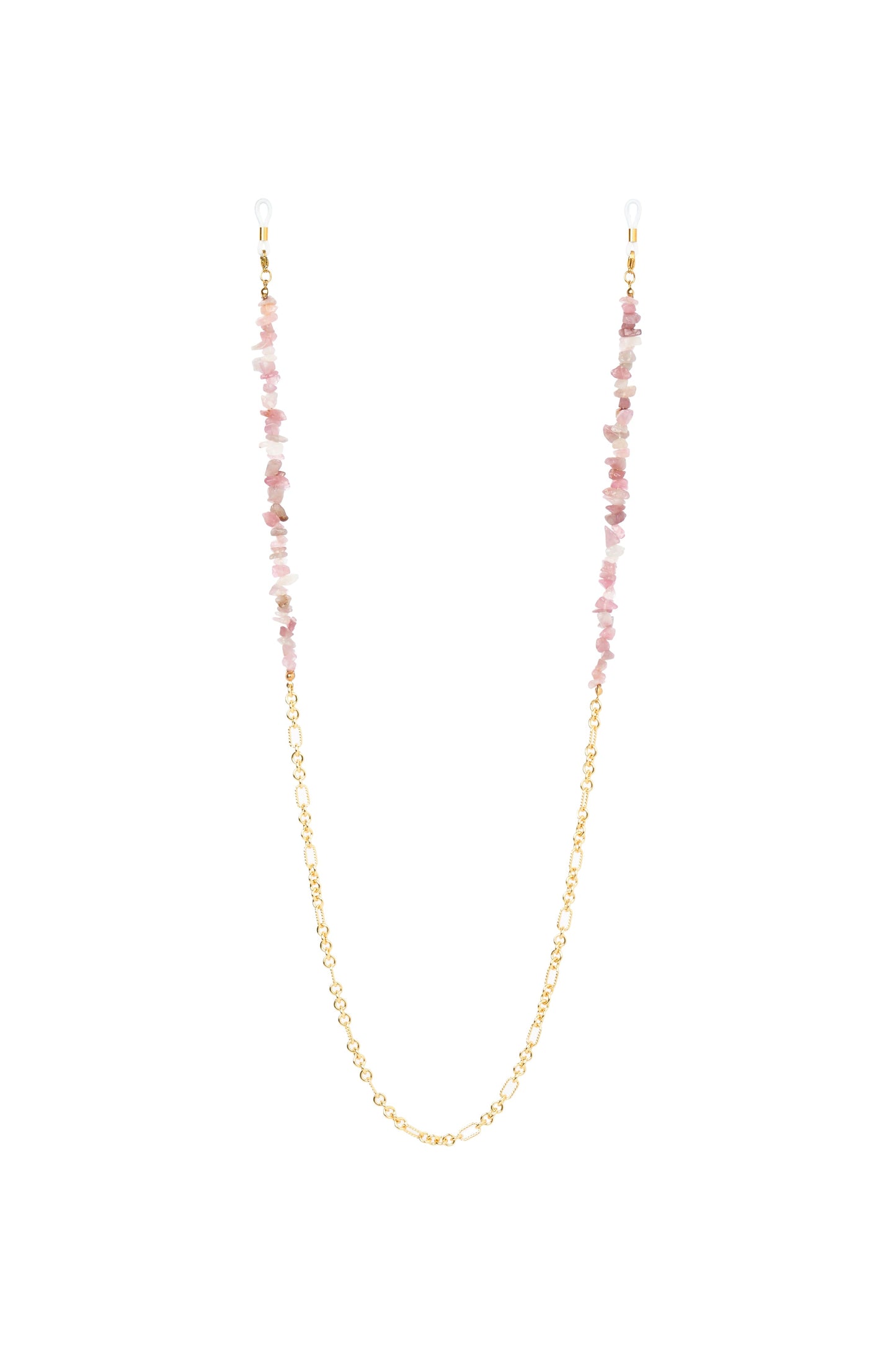 Sunglasses gold chain with natural gemstone, handmade in Bali for women.