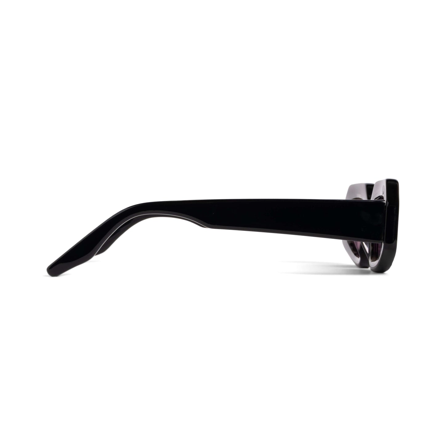 Kacamata hitam persegi panjang unisex yang dibuat dengan tangan dengan lensa gradient hitam untuk perlindungan sinar matahari sehari-hari – Maison Mata
