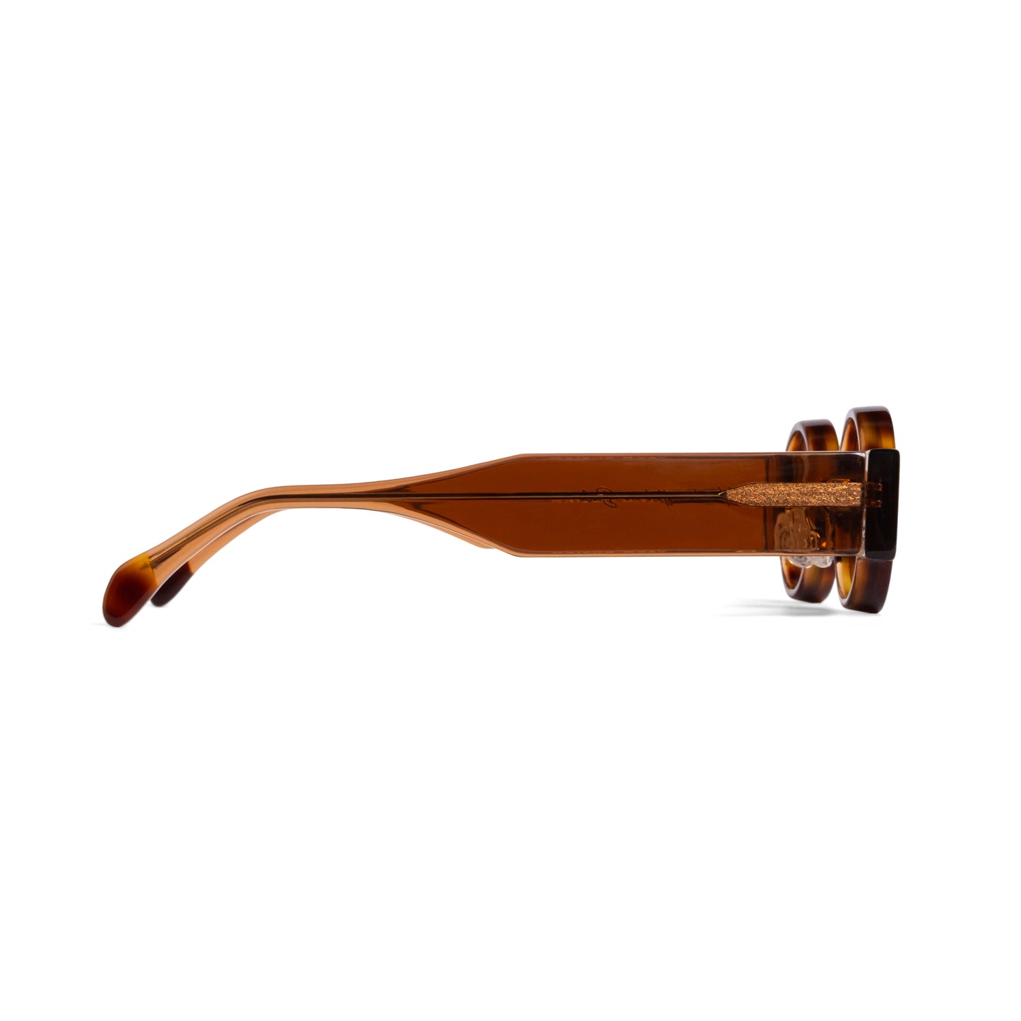 Kacamata hitam bulat unisex yang dibuat dengan tangan dengan desain berbentuk kotak dalam asetat cokelat dengan lensa polarized – Maison Mata