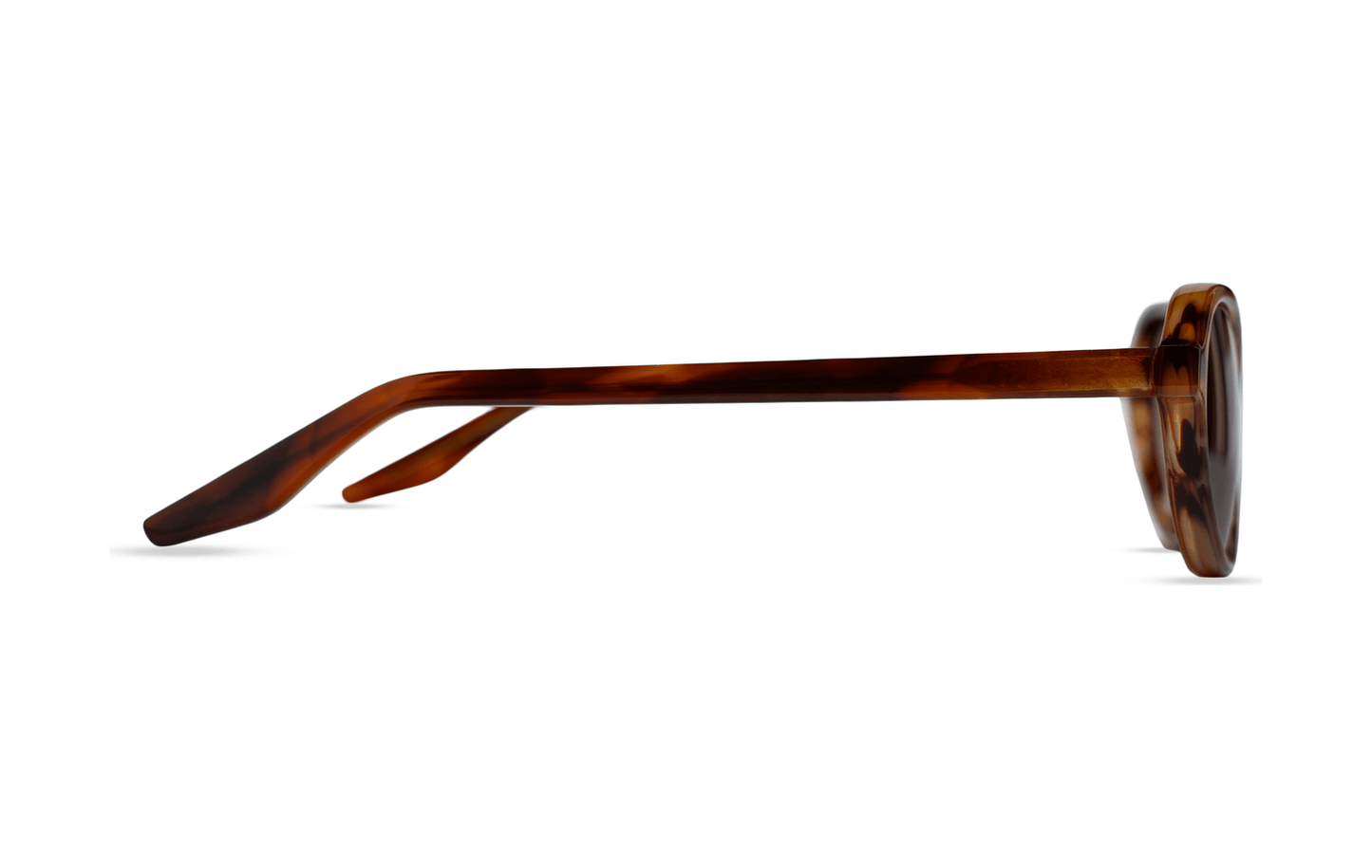 Maison Mata havana tortoiseshell acetate oval frame side view — lunettes acétate havane profil — kacamata asetat havana samping — Bali handmade acetate eyewear