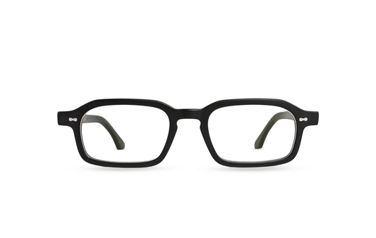 Komodo Rise光学眼镜，黑色醋酸纤维材质，配透明蓝光镜片——Maison Mata