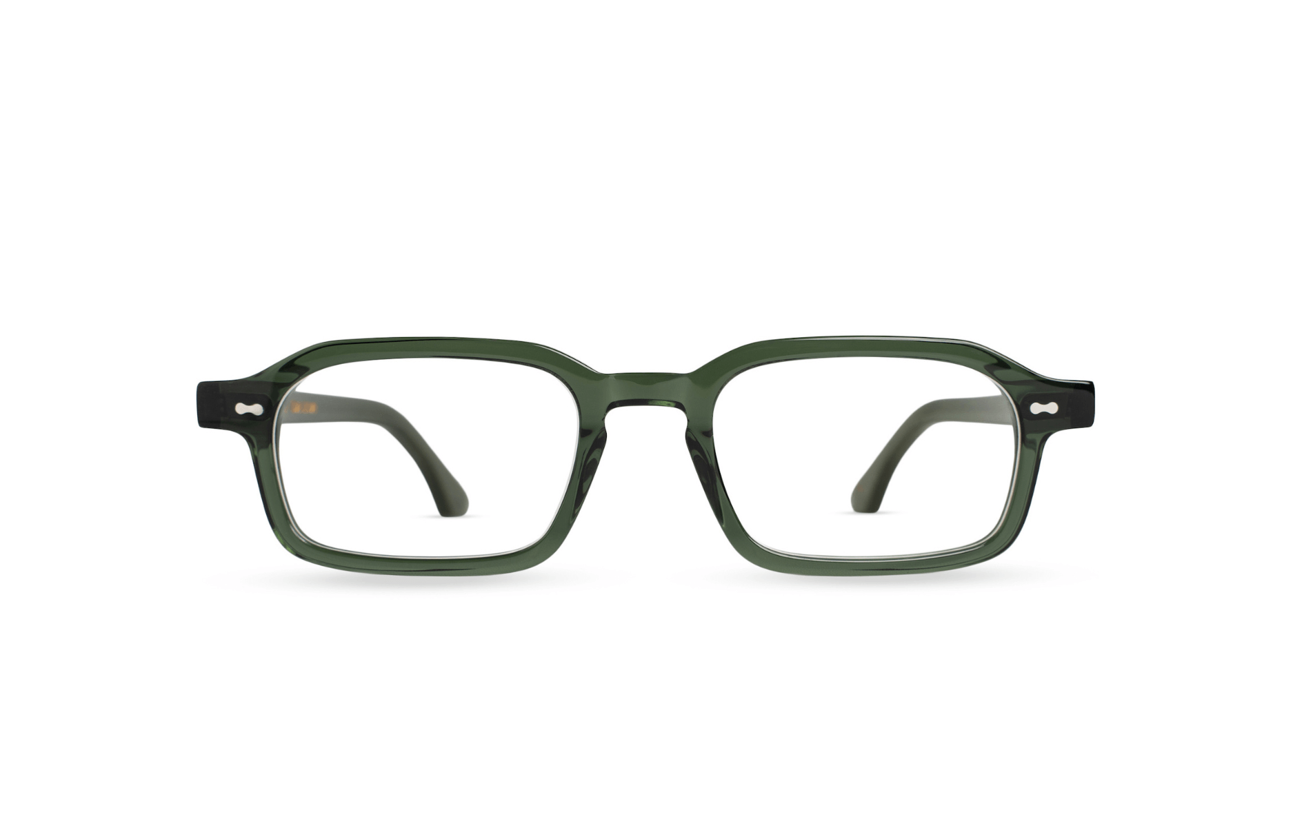 Komodo Rise optical glasses olive green acetate with transparent blue light lenses – Maison Mata