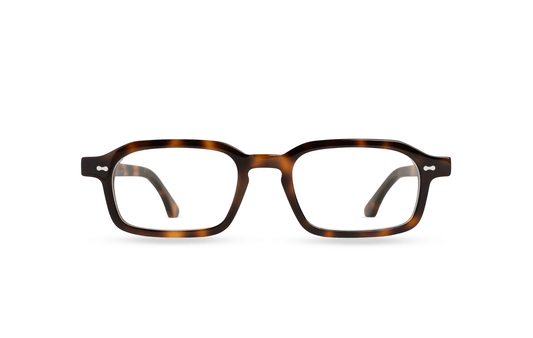 Komodo Rise optical glasses tortoiseshell acetate with transparent blue light lenses – Maison Mata