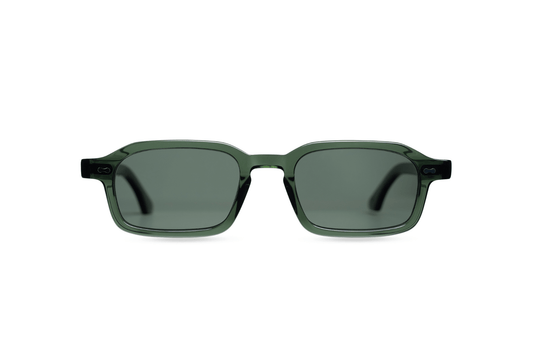 Komodo Rise sunglasses olive green acetate with polarized lenses – Maison Mata