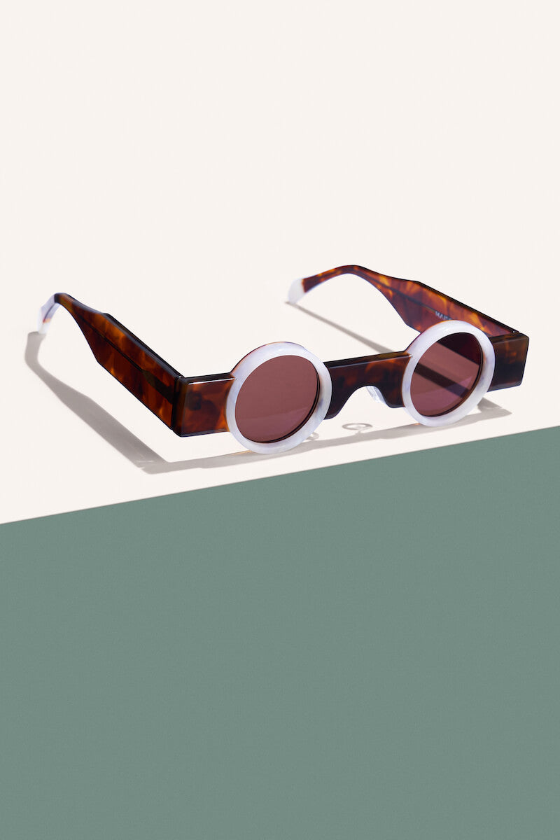 Sunglasses round tortoise acetate photochromic lenses fitted by Maison Mata opticians at our Canggu boutique in Bali.