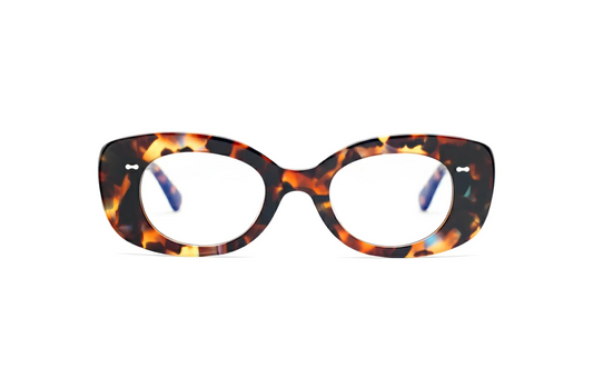 Eyewear tortoise acetate with blue-light protection fitted by Maison Mata opticians at our Sanur boutique in Bali.