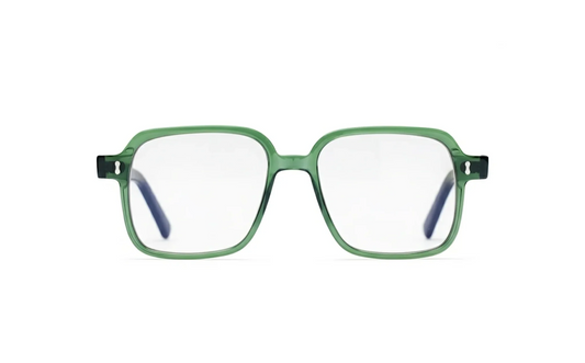 Retro square optical glasses with blue-light protection available at the Maison Mata Sanur boutique in Bali.