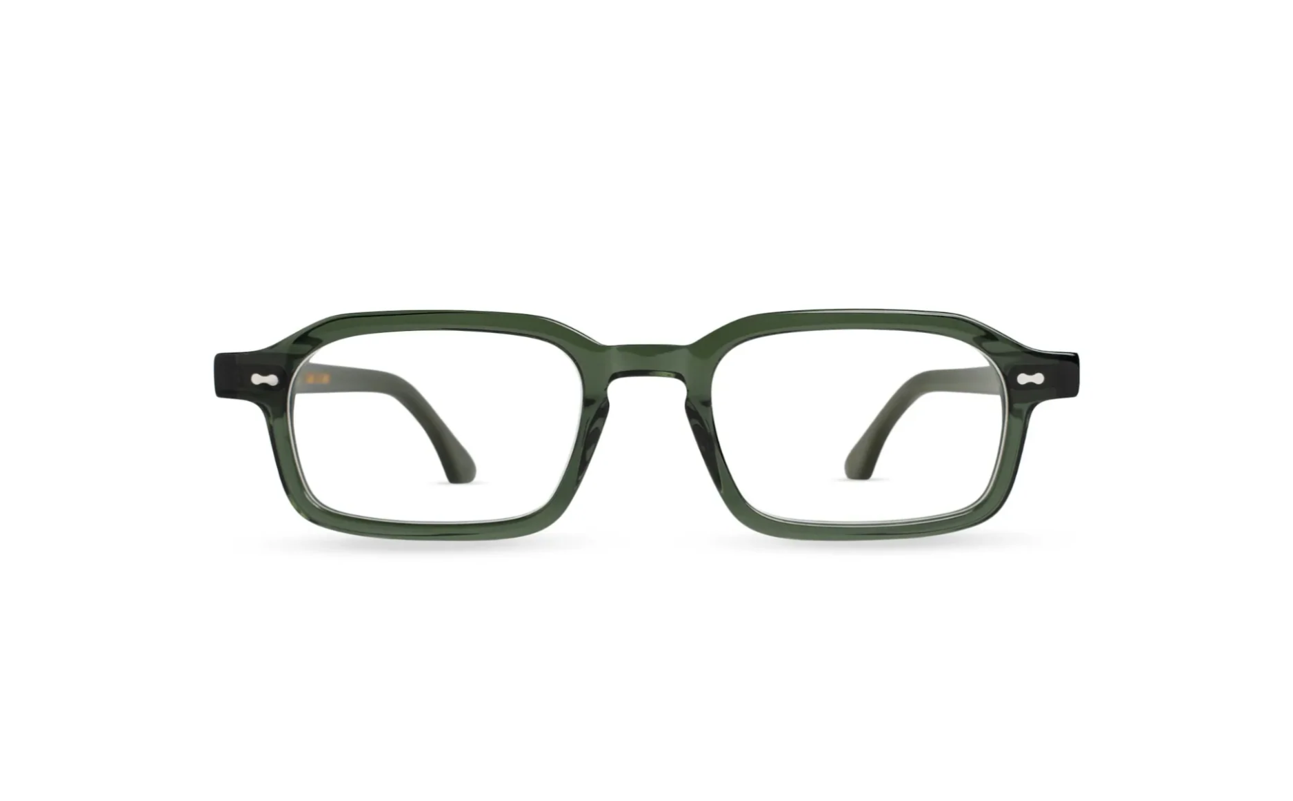 Komodo Rise optical glasses olive green acetate with transparent blue light lenses – Maison Mata