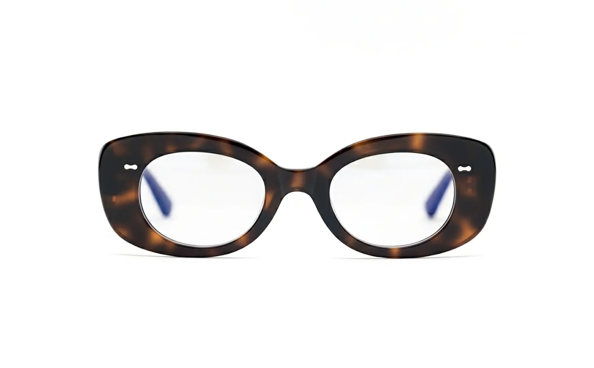 Optical cat-eye acetate glasses in tortoise with blue-light or anti-reflective at the Maison Mata Ubud boutique in Bali.