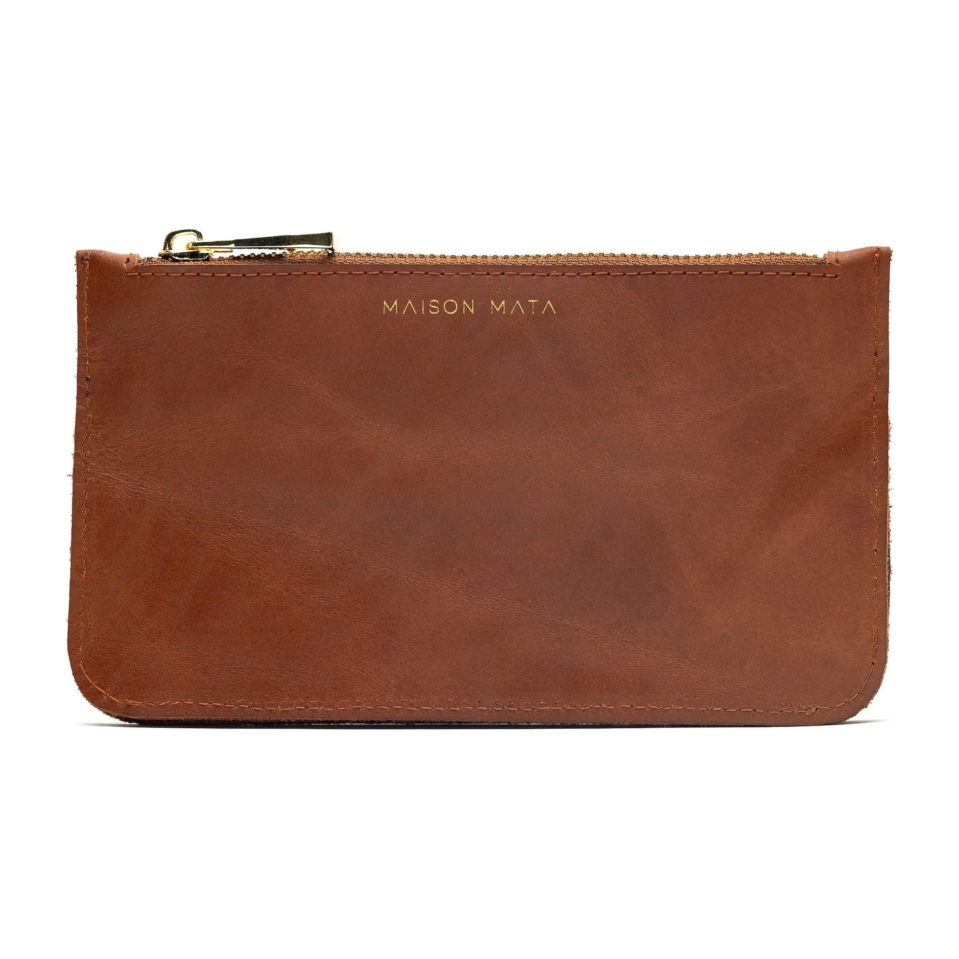 Maison Mata brown leather wallet, handcrafted in Kerobokan Bali