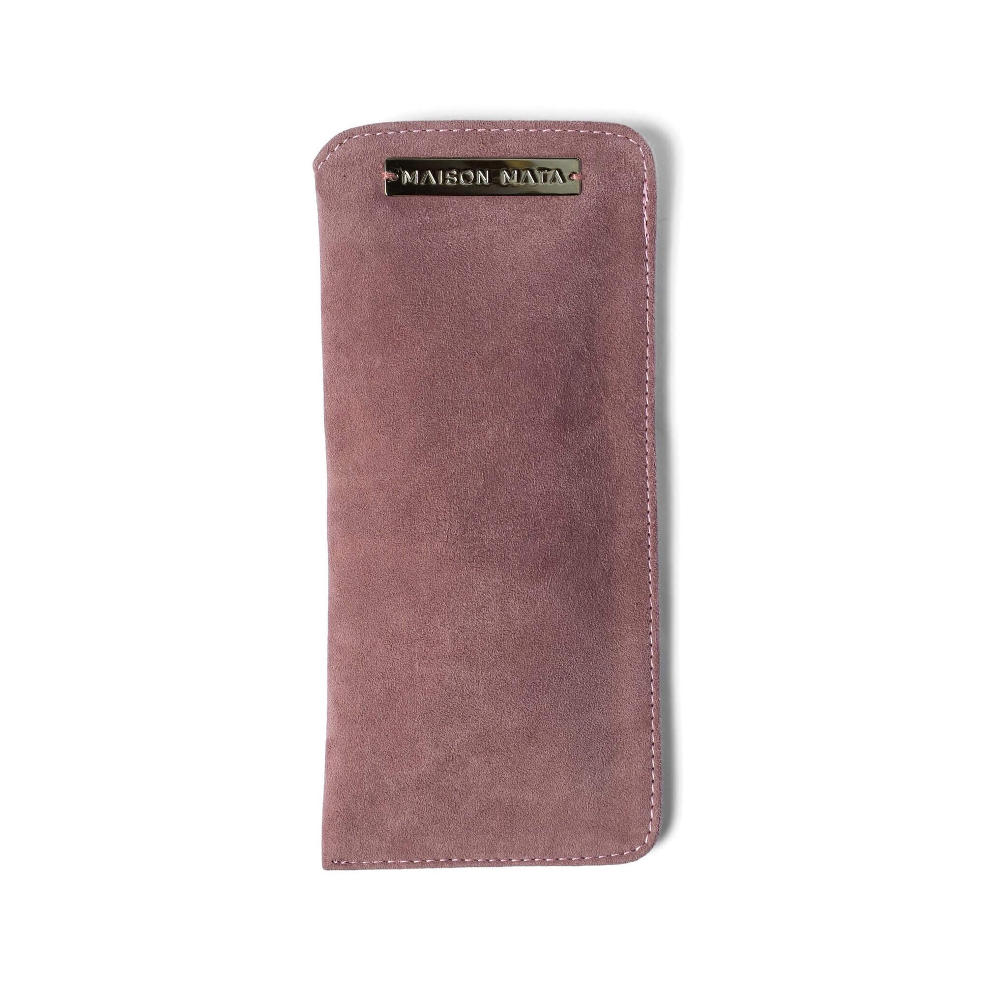 Maison Mata dusty suede softcase, a handmade glasses case from Bali