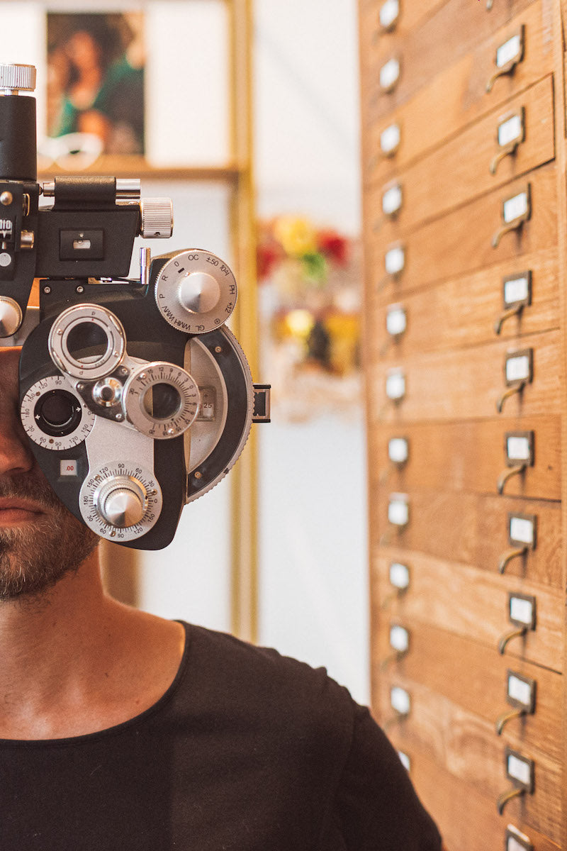 Free quick eye exam for myopia, hyperopia, astigmatism and presbyopia at Maison Mata in Bali.