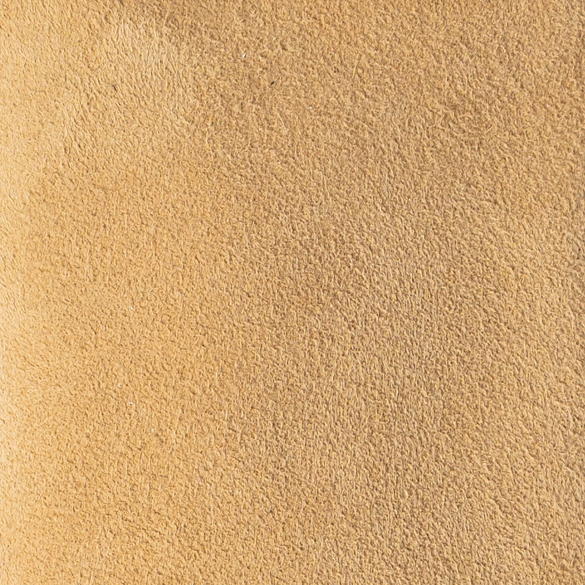Close-up of the suede on the Maison Mata latte suede softcase