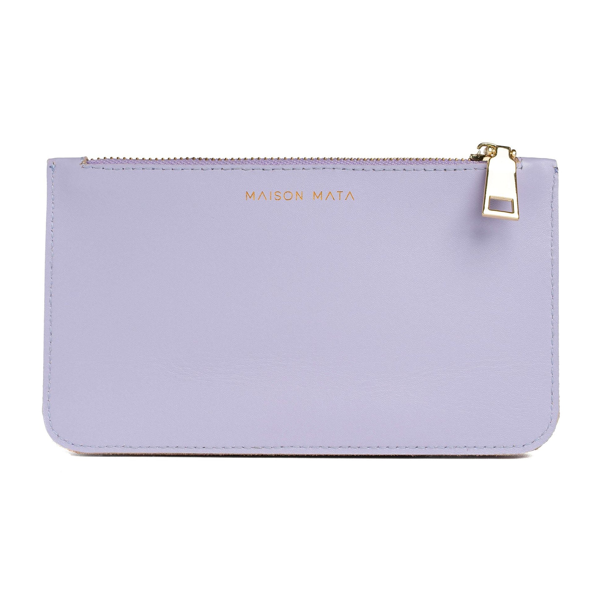 Maison Mata lilac leather wallet, handcrafted in Kerobokan Bali