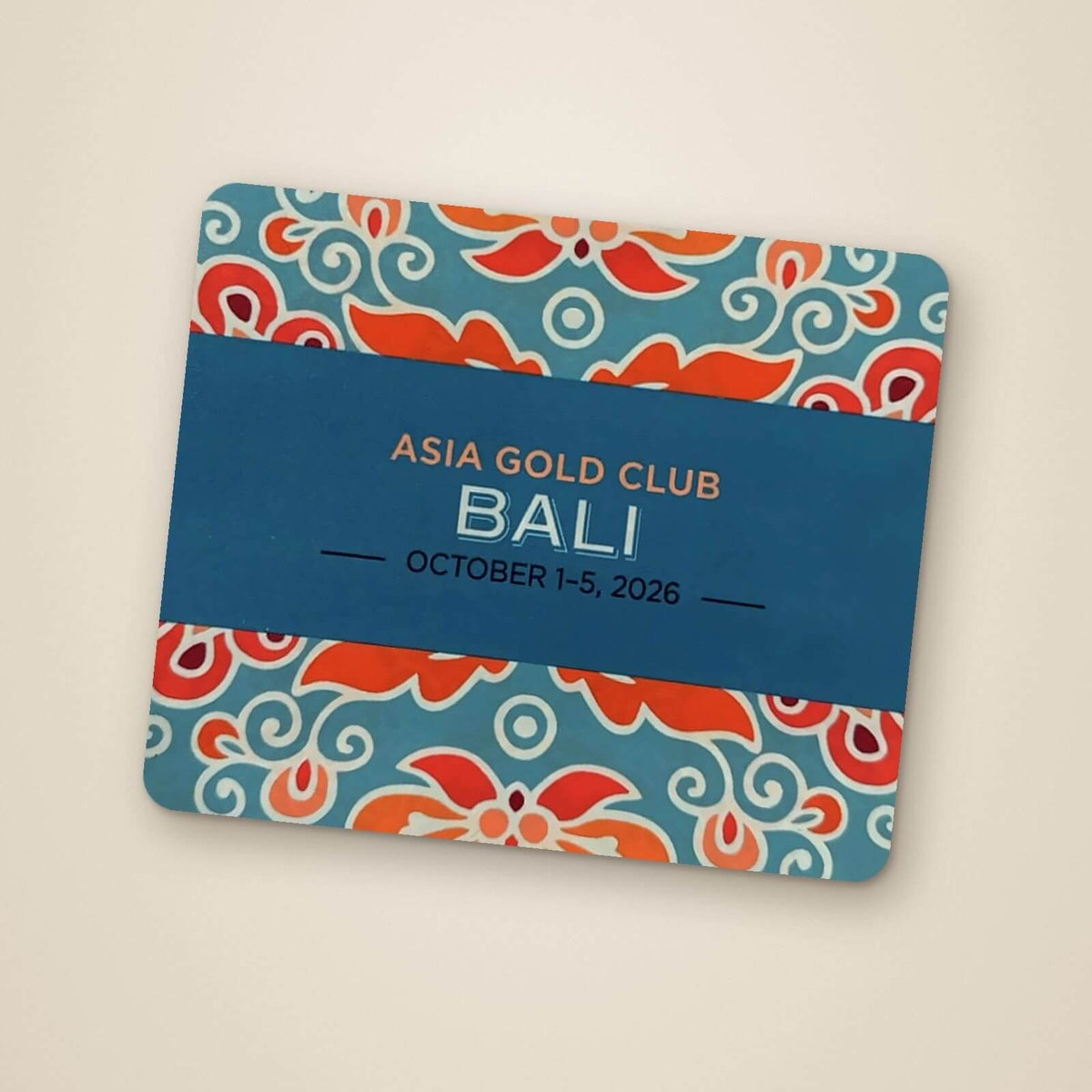 Custom printed microfiber cloth made in Bali by Maison Mata for a corporate event