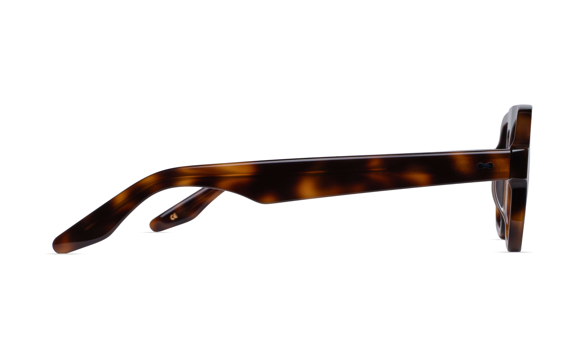Maison Mata caramel tortoiseshell acetate aviator frame, side temple view — lunettes acétate écaille caramel profil — kacamata asetat tortoise karamel samping — gafas carey caramelo perfil — Bali optical eyewear