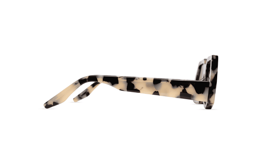 Maison Mata Mahogany mirage jaguar tortoiseshell acetate oversized sunglasses, side view, handmade in Bali