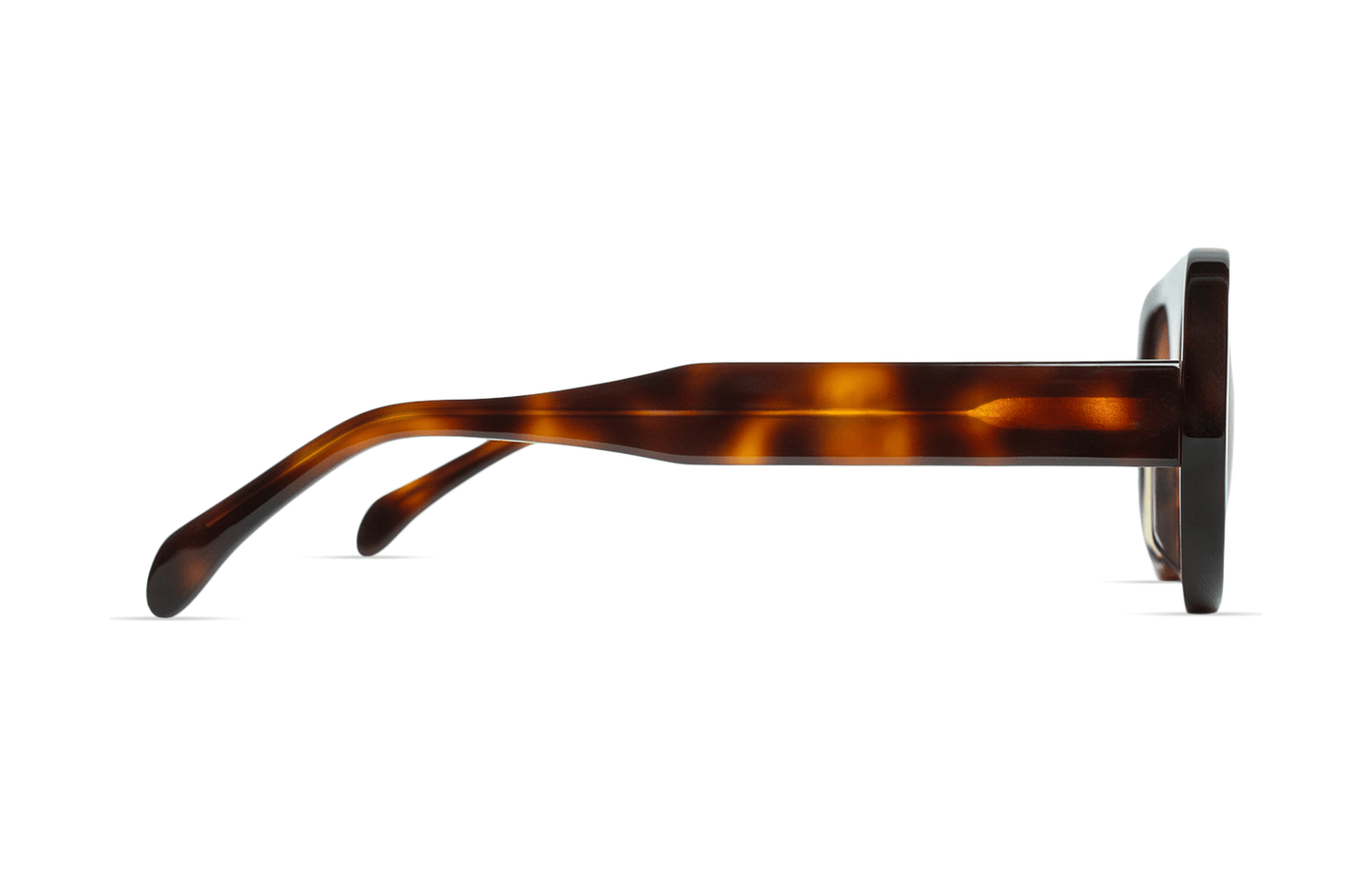 Maison Mata tortoiseshell acetate oversized oval frame side view — lunettes acétate écaille ovales oversize profil — kacamata oval besar asetat tortoise samping — Bali handmade acetate eyewear
