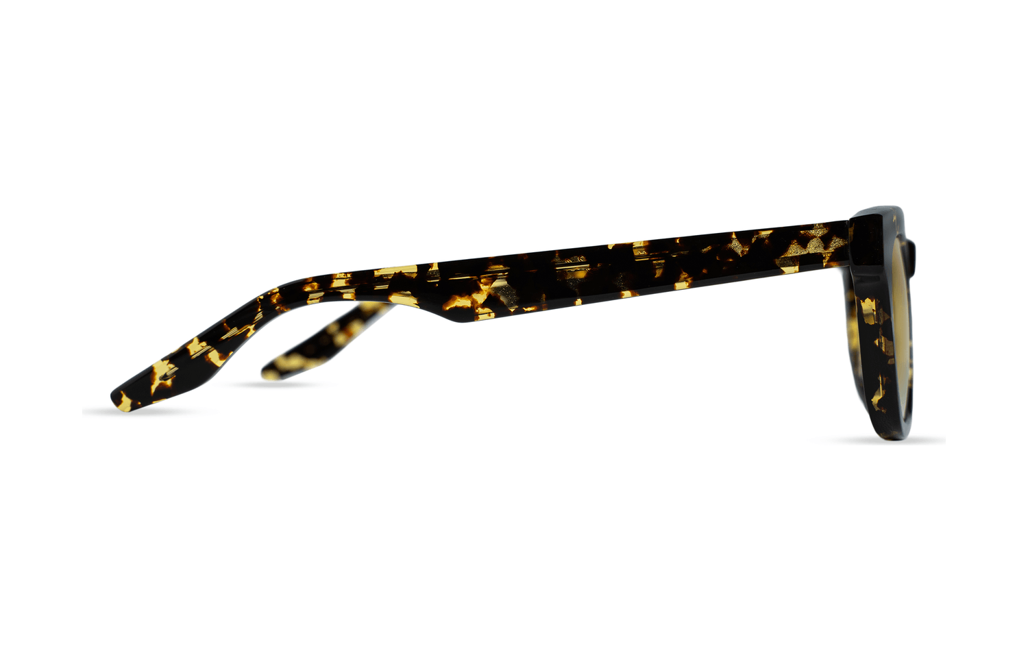 Maison Mata jaguar tortoiseshell acetate square frame side view — lunettes acétate jaguar profil — kacamata asetat jaguar samping — Bali handmade acetate eyewear