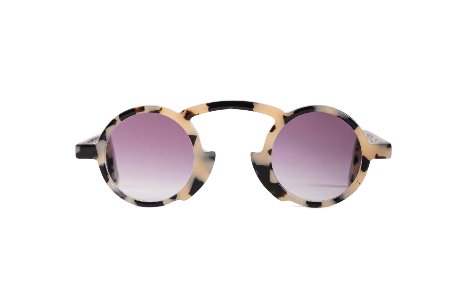 handmade round marble sunglasses with blue reflective polarized lenses – unisex – Maison Mata