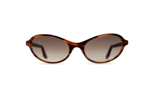 Maison Mata Silfira tortoise oval sunglasses Bali front