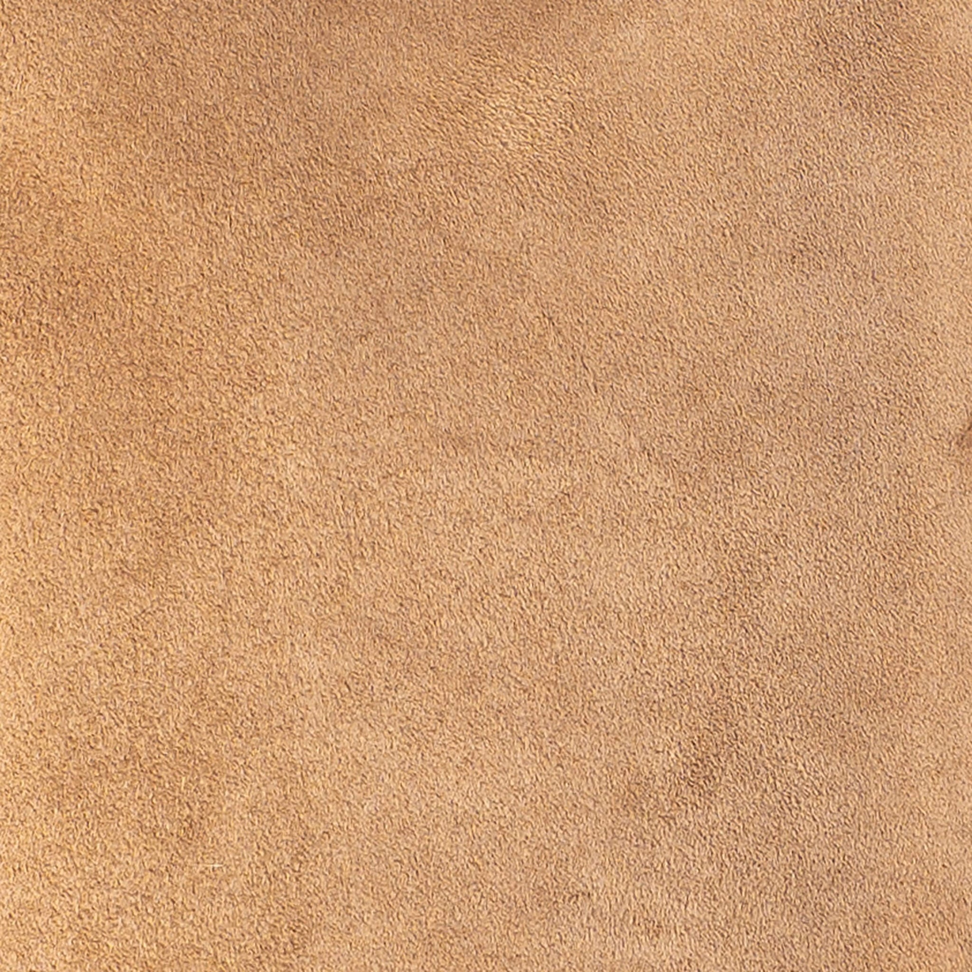Close-up of the suede on the Maison Mata nude suede softcase