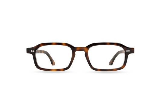 Komodo Rise optical glasses tortoiseshell acetate with transparent blue light lenses – Maison Mata