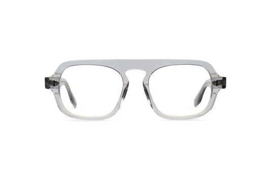 Luxe Co silver mist aviator optical glasses with blue-light lenses – Maison Mata Bali